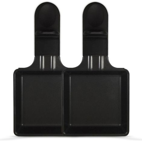 Home Equipement – Coupelles carrées 95443 pour appareil à raclette – Lot de 2 – Revêtement anti-adhésif – Largeur 9,5 cm pour nettoyage facile