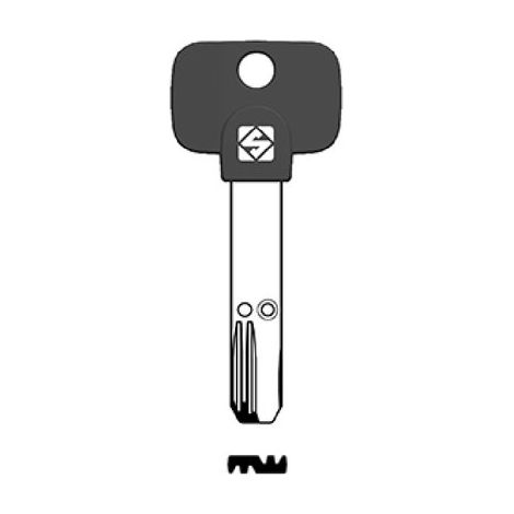 CHIAVE PUNZONATA MULTILOCK MTK18RP SILCA - ALPACCA- 5 pezzi