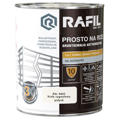 Rafil Prosto Rostweiß Signalglanz RAL9003 0,75l (1/2)