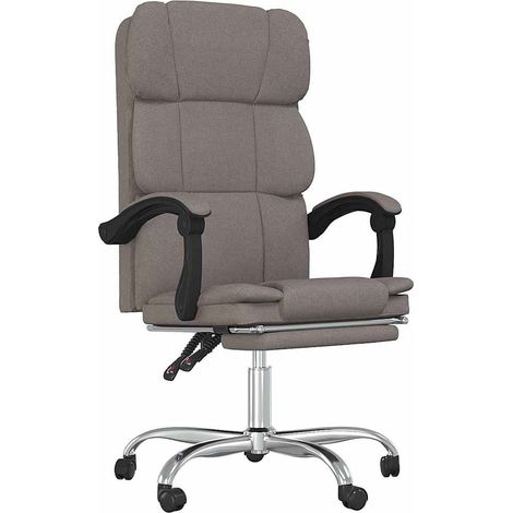 Maison Exclusive - Bürostuhl mit Liegefunktion Taupe Stoff (1/5)