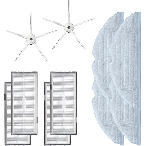 Pour Roborock S7 T7s Filtres T7s Brosses latérales pentagonales Chiffons de nettoyage
