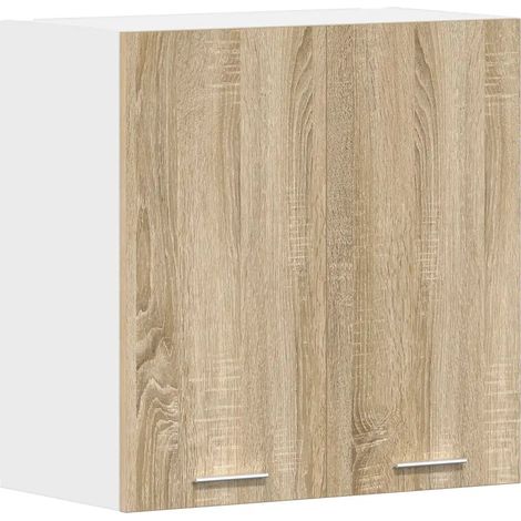 Mobiletto a parete pratico 60 x 31 x 60 cm finitura opaca design moderno legno ingegnerizzato di rovere Sonoma 020049692