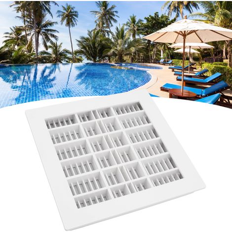 [Poolbodenrost] SP-1031 Ersatz-Pool-Hauptablauf, quadratisch, ABS, weiß, 25,3 cm/10 Zoll, für SPA- und Massagepools (1/5)