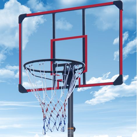 Canasta de baloncesto ajustable 228,6-280,42 cm con ruedas, acero y policarbonato OKWISH (1/5)