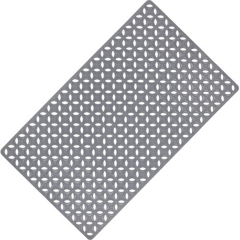 Tapis de baignoire antidérapant, tapis de douche en caoutchouc souple, inodore, pour la maison et l'hôtel, ventouses puissantes et trou d'évacuation. (1/5)