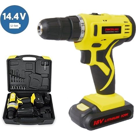 Trapano avvitatore a batteria 14,4V Litio c/batteria di riserva in valigetta - ZWCLDI05