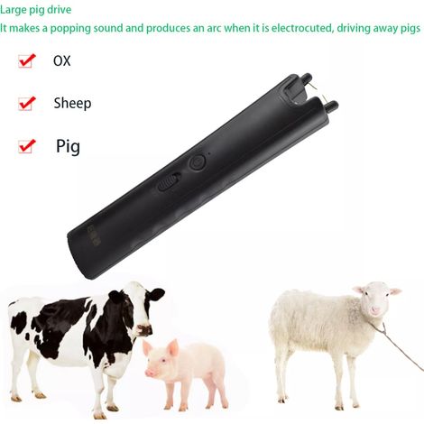 Répulsif Ultrasons pour Animaux d'Élevage - 20 000 mAh USB Rechargeable - Appareil Anti-Fugue Bétail, Porcs, Chèvres - Lampe LED de Sécurité - Noir (1/5)