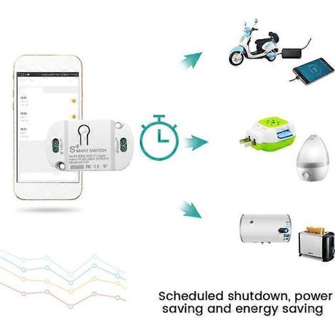 Interrupteur intelligent Tuya Wifi 10A, minuterie sans fil, éclairage LED pour maison connectée --