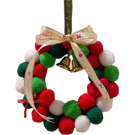 Guirlande De Noël En Chenille - 15 Cm - Avec Clochettes Étoiles Et Rubans - Pour Arbre De Noël Cheminée Porte Mur - Décoration Intérieure Extérieure - Lot De 1 (1/5)