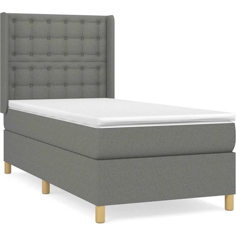 Maison Exclusive - Boxspringbett mit Matratze Dunkelgrau 100x200 (1/5)