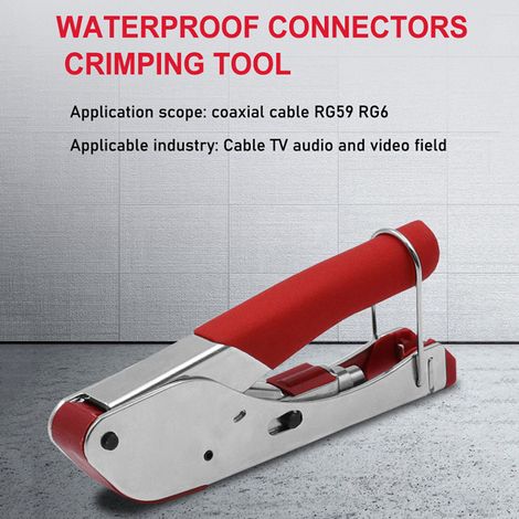 Herramienta multifuncional para pelar y crimpar cables coaxiales RG59 y RG6, con 20 puntas tipo F. (1/2)