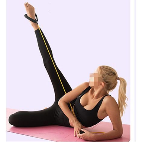 Elastische Widerstandsbänder für Fitness, elastische Zugbänder für das Training im Fitnessstudio, tragbares Trainingsgerät, 120 cm, 9 kg (1/5)