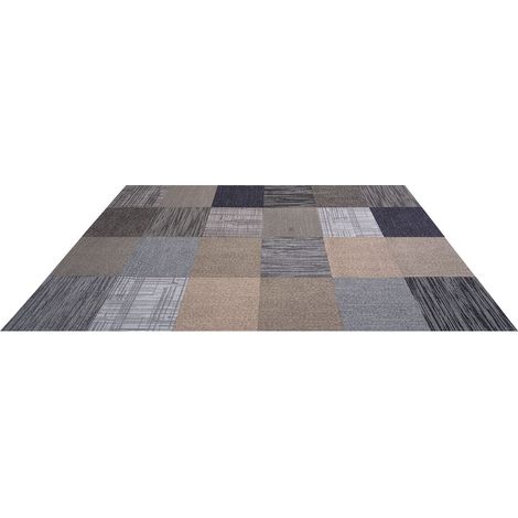 Carreaux de moquette modulaires 24 pièces 508x508 mm carrés rembourrés pour rénovation facile du sol dans salon chambre bureau (1/5)