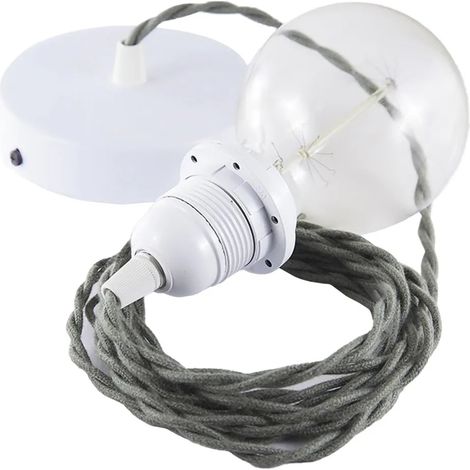 Lámpara colgante creative-cables tc63 cable textil cobre 1 metro (1/3)