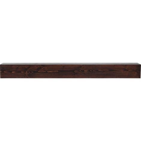 Mophorn Kaminsims, 60" x 8" x 6", hält bis zu 50 lbs, Kaminsims aus Naturholz für über dem Kamin, schwebendes Bauernhausregal zur Wandmontage, handgefertigtes rustikales Dekor in Braun