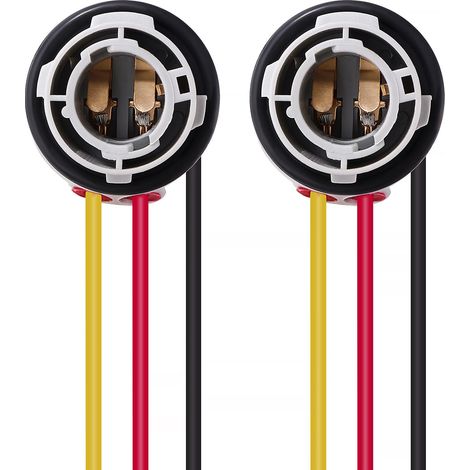 2 Pièces 1157 Douille D'ampoule LED, BAY15D Prise Adaptateur avec Fil, pour Ampoules LED Clignotants Feux de Recul (1/5)