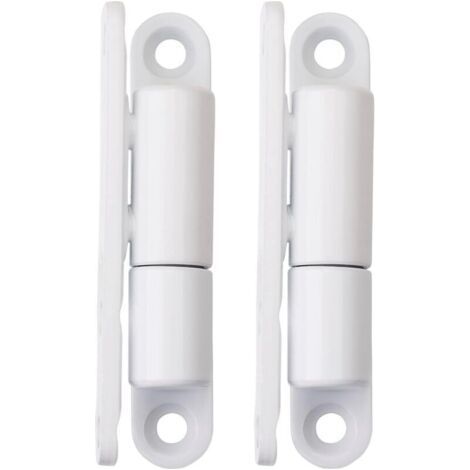 2 sets of window hinges with maintenance-free quiet operation technology, measuring 15 x 83 mm, white lacquered. (1/5)