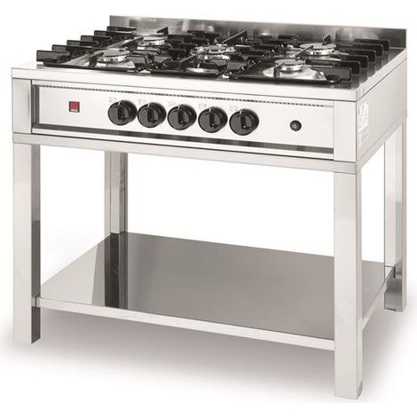 Table de cuisson à gaz - 5 feux Kitchen Line 143kW - Hendi