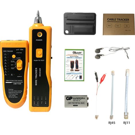Testeur de câbles réseau LAN, détecteur de ligne rapide et portable, outil de diagnostic de détection de ligne, compatible avec Internet,outils électriques (1/5)