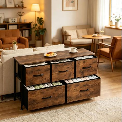 Kommode mit 5 Schubladen im Vintage-Stil 100x54x30 cm OKMYHOME (1/5)