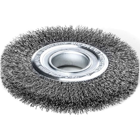 Lessmann Rundbürste Bürste Durchmesser 125mm breit 29-31 mm Rohr 40mm Stahldraht (1/3)