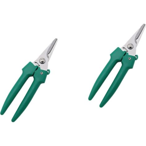 2 Pièces sécateur elagueuse elageuse jardinage outillage kit jardinage cisailles de jardinage mousse usine ciseaux Outil de jardinage cisailles de jardinier Acier inoxydable Green (1/5)