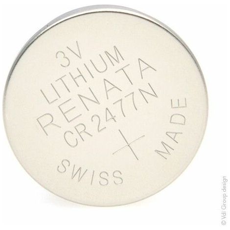 Renata / Swatch Group - Pile bouton lithium CR2477N RENATA 3V 950mAh (1/3)