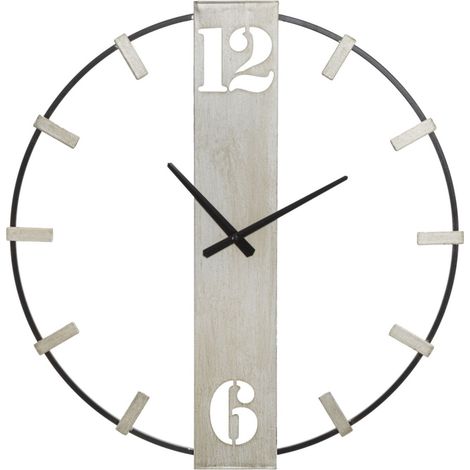 Horloge Murale en Métal "Silvery" 61cm Argent
