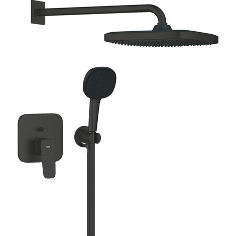 GROHE 10 533 624  TEMPESTA 250 Cubeo Conjunto empotrado con ducha mural Negro mate - ref: 10 533 624