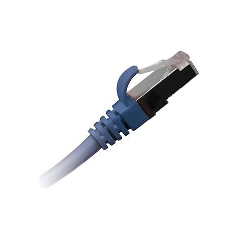cordon de brassage - rj45 - cat6 - s/ftp - pvc - 0.5 mètre - bleu - gigamédia cat6s05mb
