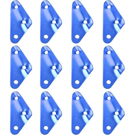 Tensores de cable - Tensores de viento - Montaje de tiendas de campaña - Aleación de aluminio - 12 piezas - Azul (1/5)