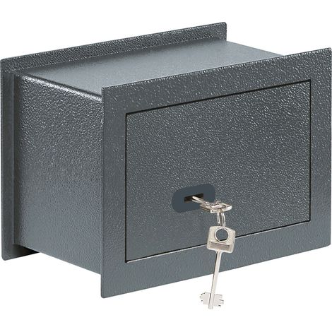 Burgwächter Wand Tresor mit Schlüssel - Einbautresor Pure Safe PSW 110 K - Mini Tresor für Wandbefestigung, Stahl anthrazit