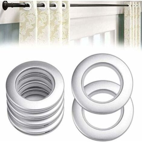 50pcs anneaux de rideau en acier inoxydable 40mm anneau en acier inoxydable anneau de tringle à rideau argent (1/4)