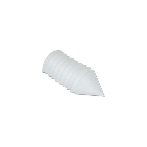 10 konische Filter für Lüftungsanlagen, z. B. kompatibel mit Helios, Maico, Pluggit, Zehnder – Abluftfilter G4, DN 125, weiß (1/5)