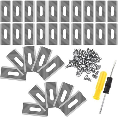 30 Pièces Lame Robot Tondeuses Avec Vis, Lames de Rechange en titane, Lame Tondeuse Robustes Et Pointues, Remplacement, (Argent) (1/5)