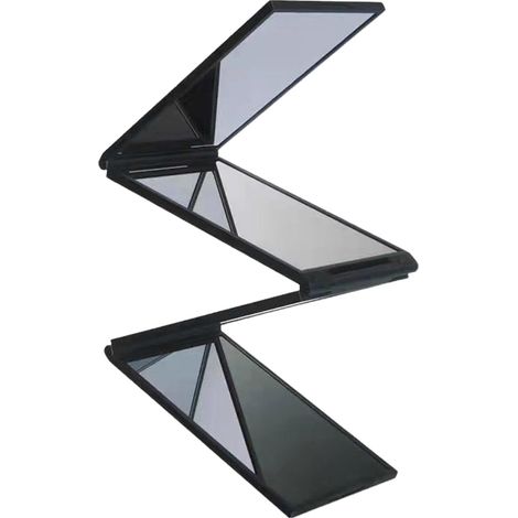 Miroir de maquillage de voyage, rotation à 360°, miroir de courtoisie à main, modèle de table, construction légère, format compact, matériaux ABS et verre, design pliable, usage unisexe, outil portabl (1/5)