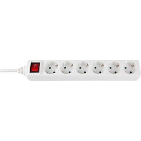 Multipresa 6 Prese con Interruttore Silver Electronics Bianco