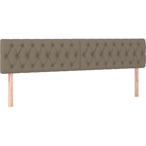 Têtes de lit Taupe 180x7x78/88 cm Tissu (1/5)