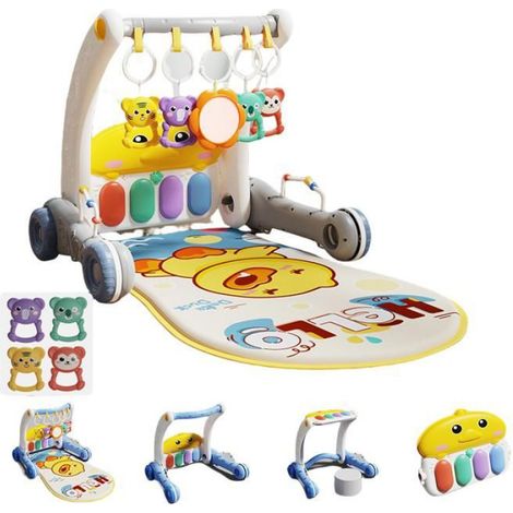 Tapis d'eveil piano a pédale pour bébé, Tapis de Jeux Bebe pour Nouveau, 4 modes de clavier musical, Jouets d'éducation précoce (1/4)