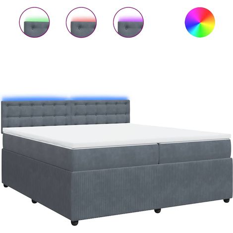 Maison Exclusive - Boxspringbett mit Matratze Dunkelgrau 200x200