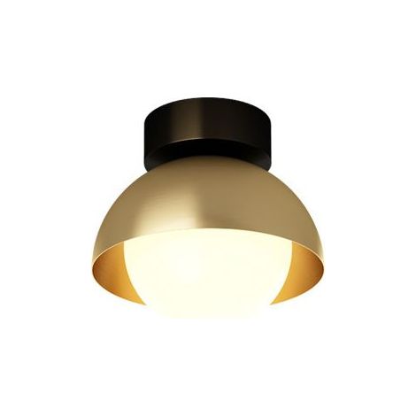 Plafonnier à abat-jour en forme de boule de verre blanc, luminaire suspendu semi-encastré, montage en surface, à 1 lumière pour salon, couloir, ferme (1/3)