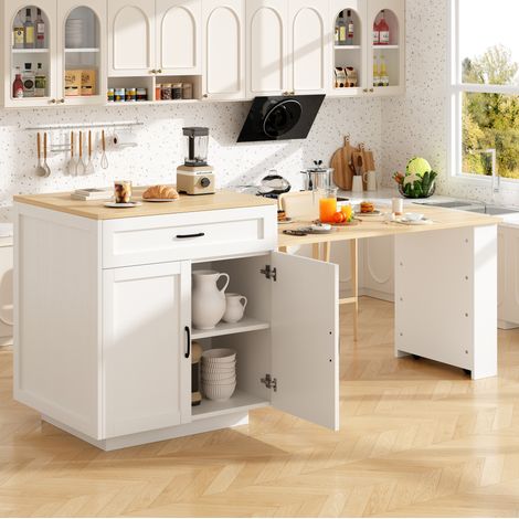 tavolo pranzo allungabile mobile contenitore bianco OKMYHOME (1/5)