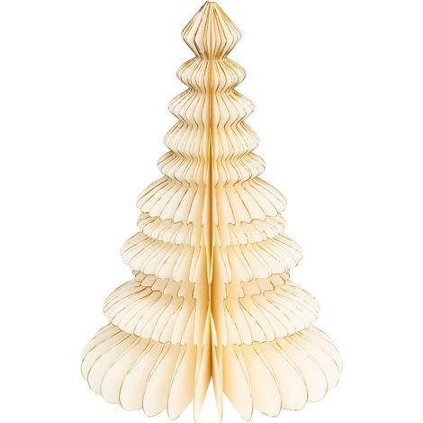 Albero di natale in carta h.30cm ecru - Feeric lights & christmas