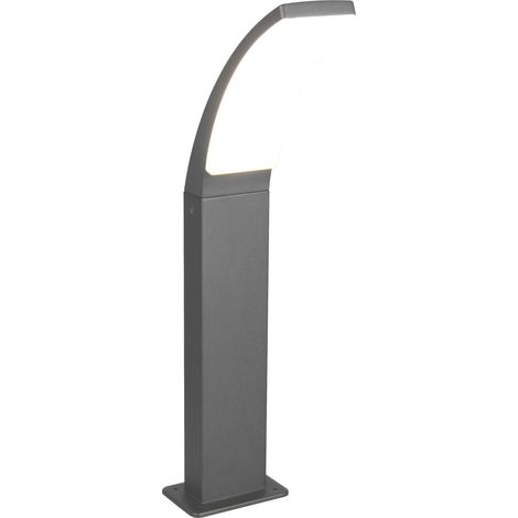Borne et potelet de jardin, Borne de jardin 60 cm métal Beja Gris en Metal, TRIO