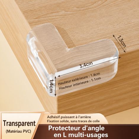 Protège-coin en L épaissi anti-collision sécurité enfant adhésif standard réf 1186 1 × 1 × 1 cm 7 g – Livraison gratuite