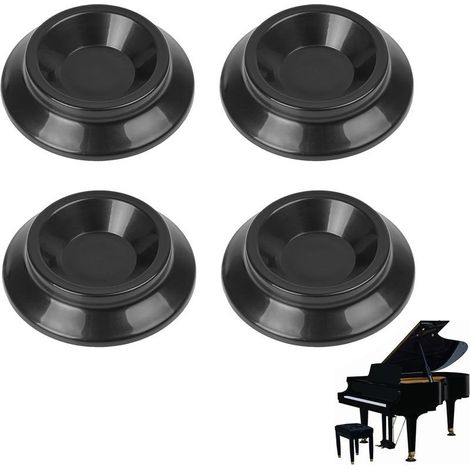 Coussinet De Pied De Piano - ABS - 63 X 20 X 88 Mm - Pour Sol Bois Carrelage Tapis - Lot De 4 (1/5)