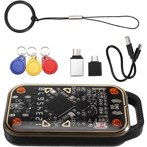 Lecteur émulateur de cartes à puce RFID Chameleon Ultra V3.0 (125 kHz, 13,56 MHz) avec copieur de cartes à puce ID-IC et d'étiquettes NFC + porte-clés 3XUID - JBMEDIA (1/4)