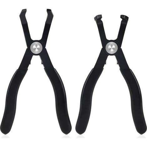 2 Pièces 30° et 80° Pinces à Poussoir Ensemble, Pince Clips Voiture Outil de Démontage Connecteur Automobile pour Coffre Intérieures Boucles en Caoutchouc Attaches - (1/5)