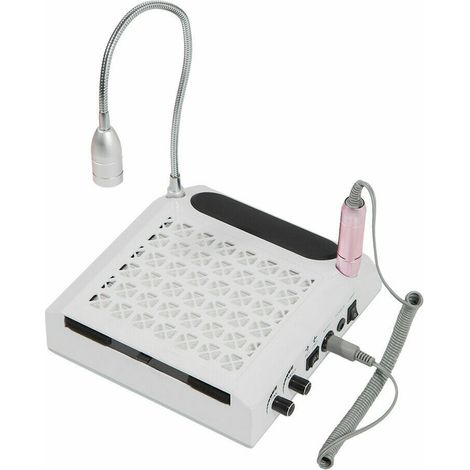 4 in 1 80W Modisch Nagelfräser Elektro Nagelbohrmaschine mit Staubsauger Set Nagelbohrer Set LED Lampe (1/5)