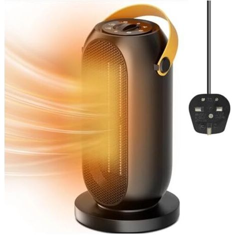 Chauffage soufflant à économie d'énergie, 1200 W, céramique PTC électrique, protection contre la surchauffe et le basculement, mode réglable, thermostat, pour le bureau et la maison (1/5)